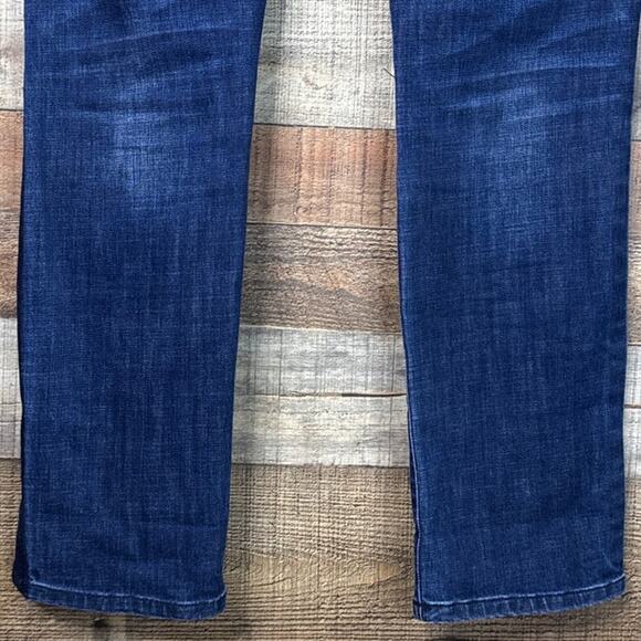Cabi 3750 Tuxedo High Rise Straight Leg Blue Jeans Size 12 - Picture 6 of 10